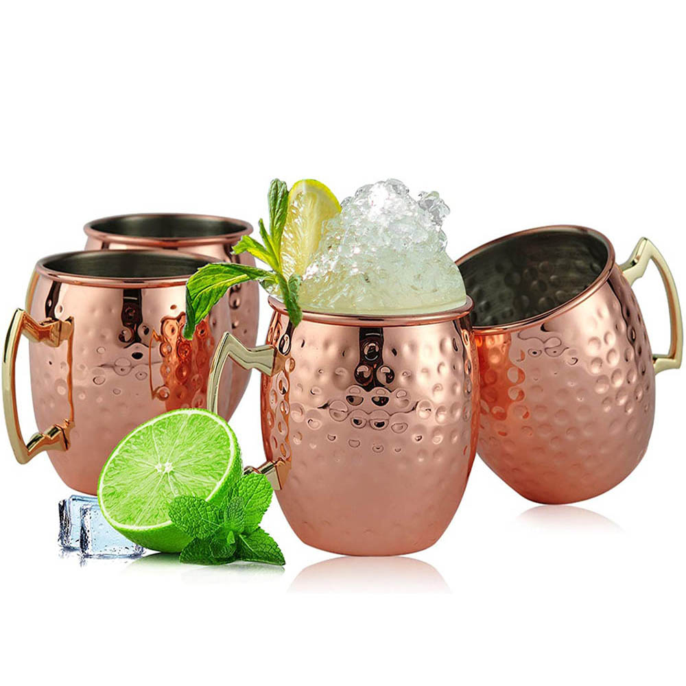 Mule Copper Mug - 100% 수제 18oz 망치로 쳐진 구리