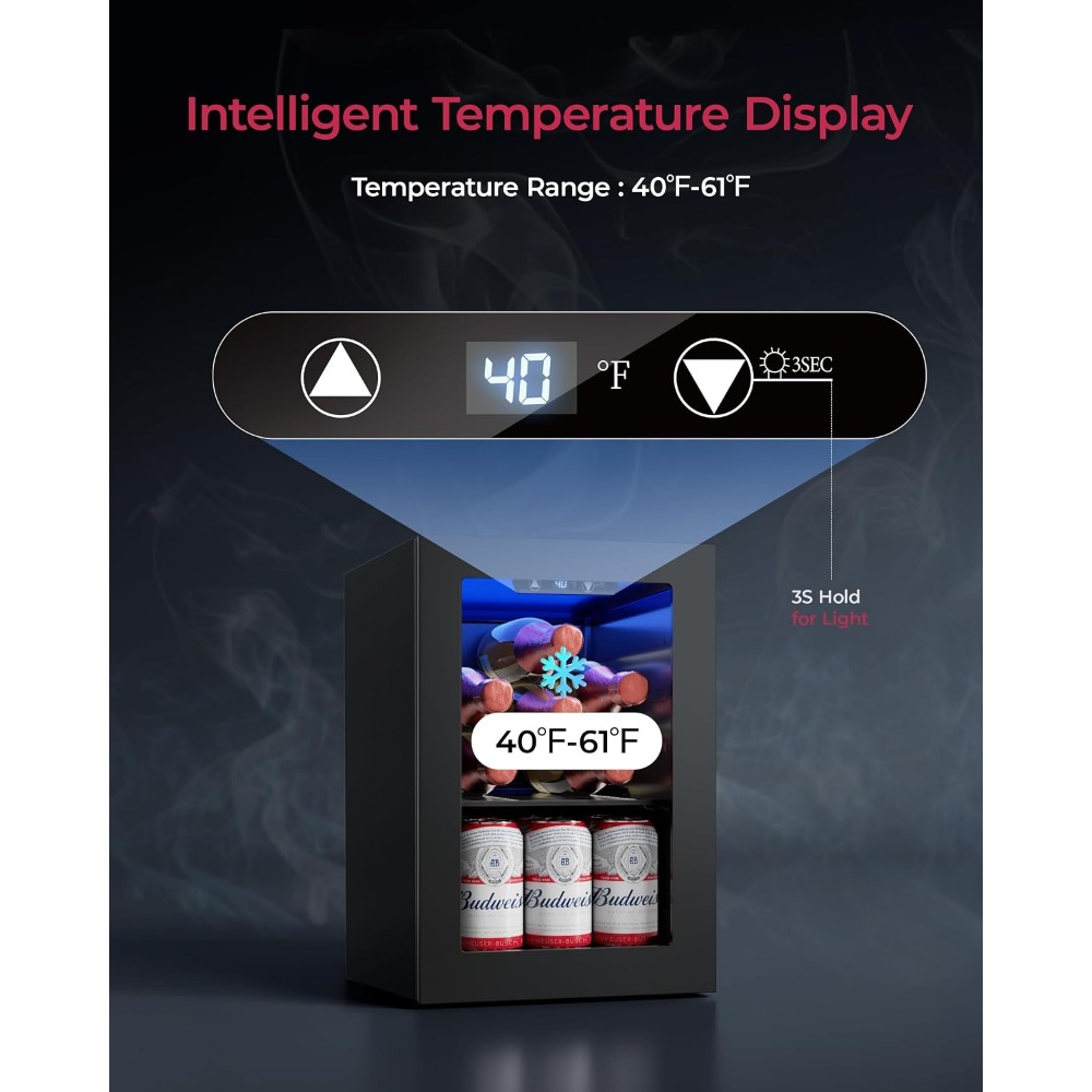 24캔 미니 냉장고, 0.6 Cu.Ft 음료 쿨러, 블 - Home Bar And Fridge 리뷰 및 가격