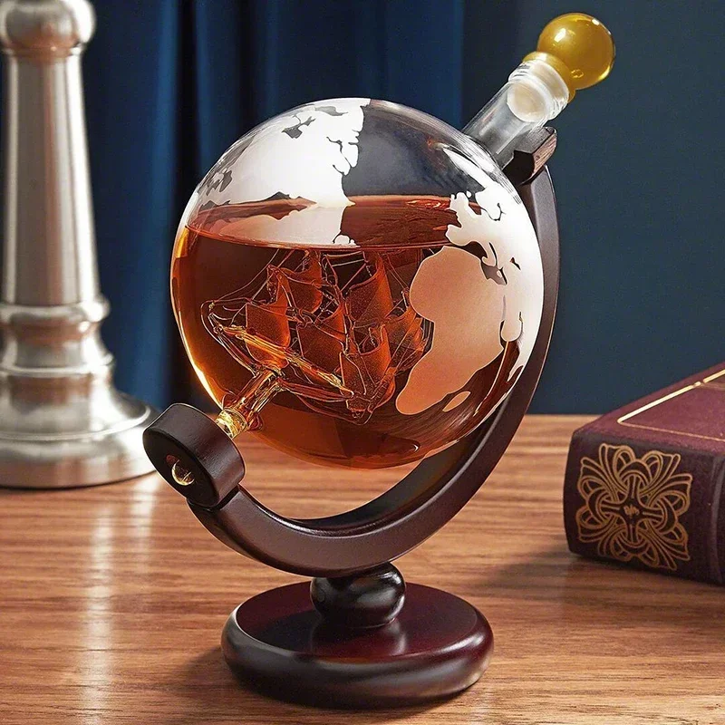 창의적인 지구본 디캔터 세트 (무연 카라페, 고급 나무 - Decanter Globe Set 리뷰 및 가격