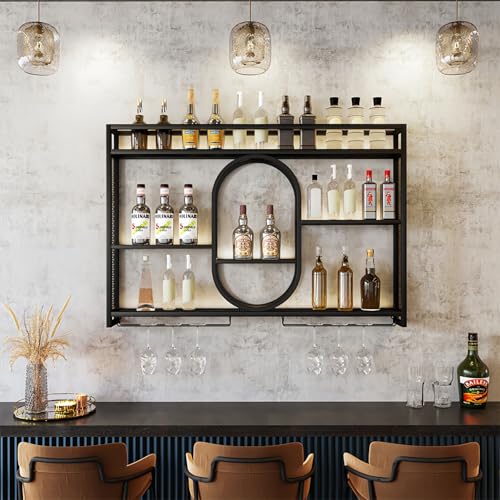39인치 업그레이드 금속 벽걸이 와인랙, 3단 대용량  - Home Bar Shelves 리뷰 및 가격
