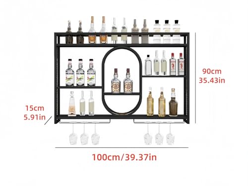 39인치 업그레이드 금속 벽걸이 와인랙, 3단 대용량  - Home Bar Shelves 리뷰 및 가격