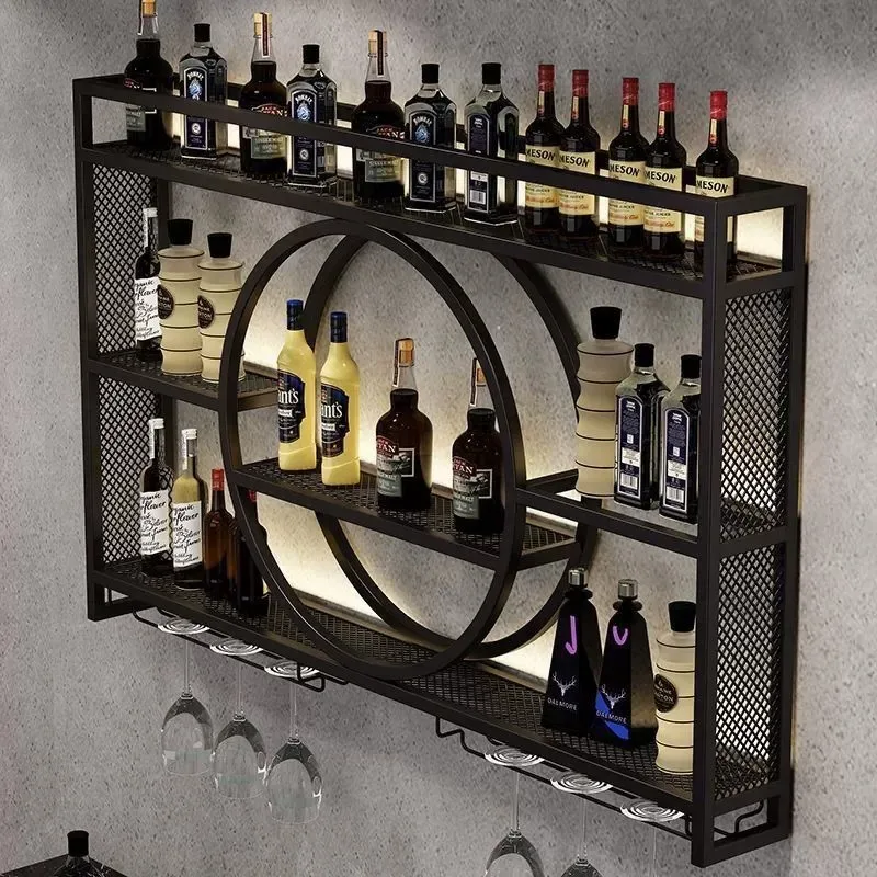 산업용 벽걸이형 와인랙, 수납 캐비닛 포함, 가정용 바 - Home Bar Shelves 리뷰 및 가격