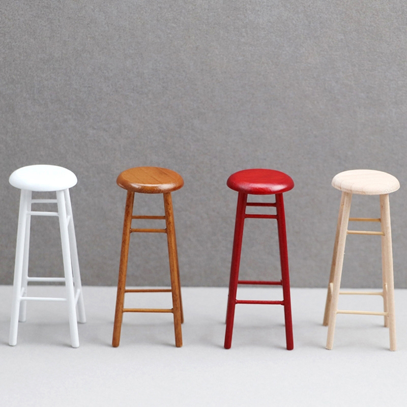 1:12 인형 집 미니어처 하이 스툴 바 스툴, 소형  - Home Bar Stools 리뷰 및 가격
