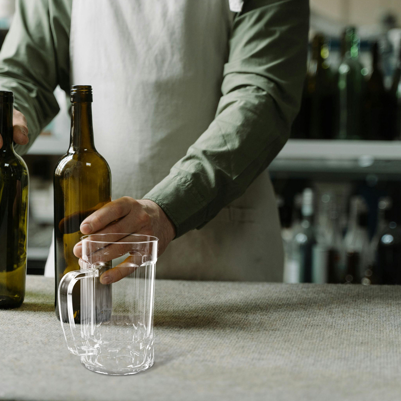 아크릴 맥주컵 가정용 맥주잔 손잡이 포함 홈 바 레스토 - Home Bar And Restaurant 리뷰 및 가격