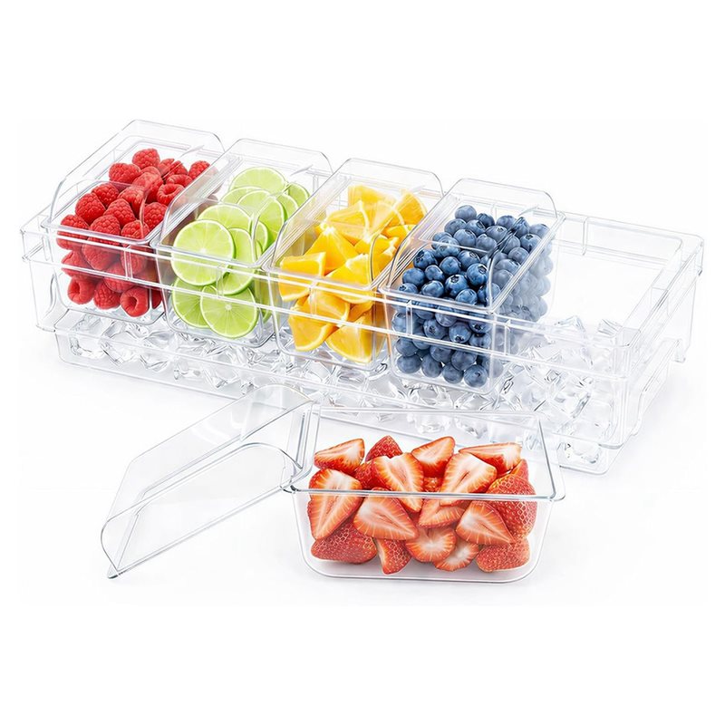 ABMR-파티용 바 용품 타코 바 서빙 세트 냉장 조미 - Garnish Tray Set 리뷰 및 가격
